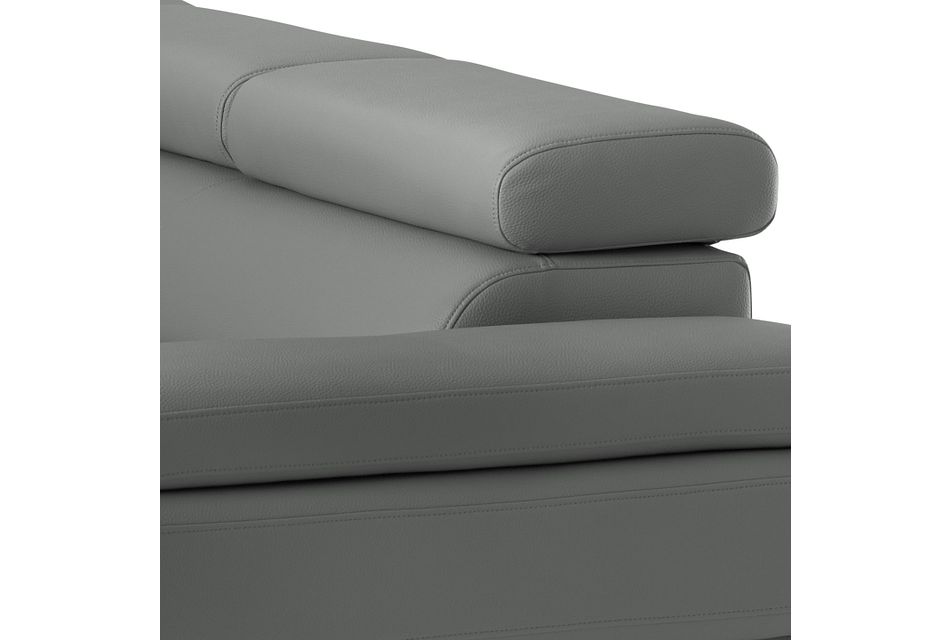 Zane Dark Gray Micro Left Chaise Sectional